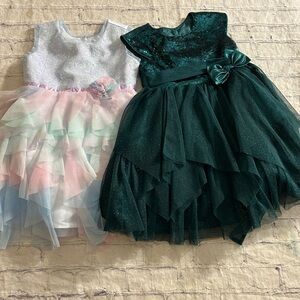 JONA MICHELLE LOT OF (2) TODDLER GIRLS DRESSY DRESSES WITH SEQUINS SIZE 3T 2023